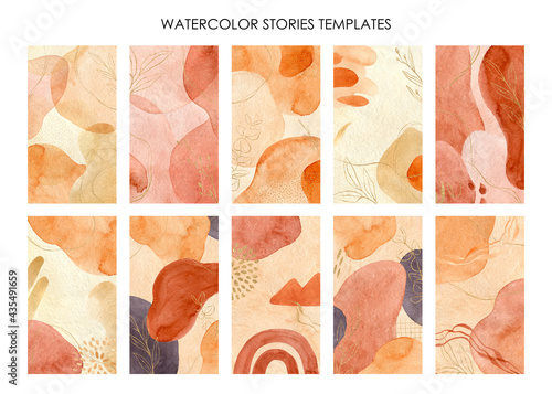 Fotografie Abstract social media templates set