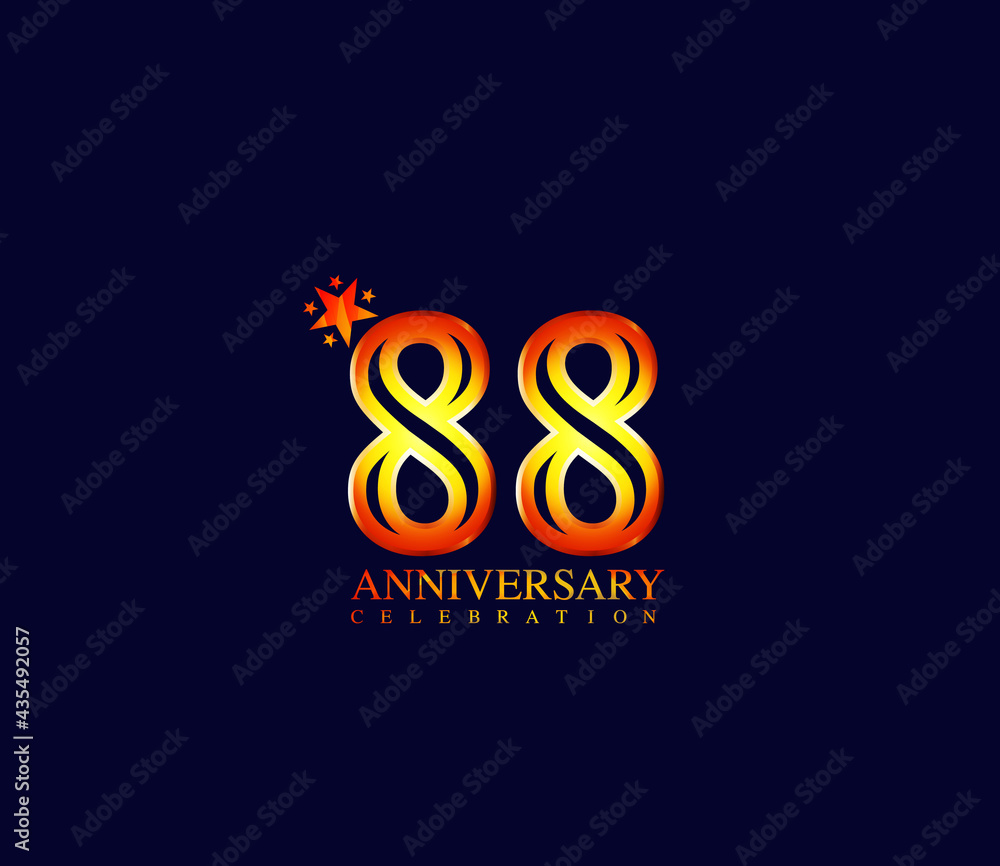 Bright Color Star Design Shape element, 88 Year Anniversary, Invitations, Party Events, Company Based, Banners, Posters, Card Material Bright Color Star Design Shape element, 88 Year Anniversary, Invitations, Party Events, Company Based, Banners, Posters, Card Material