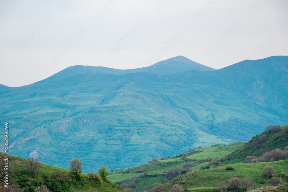 mountain landscape with sky and clouds