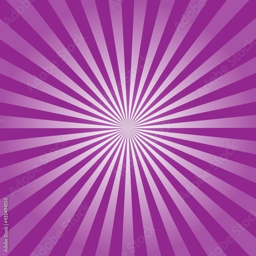 Purple Sunburst Pattern Background. Rays. Sunburst background. Vector illustration. Purple radial background.