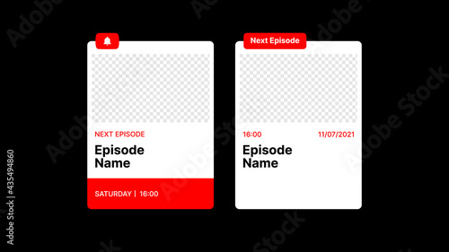 Template for New Episode on Video Platform. Put Your Content Under Background. Vector illustration