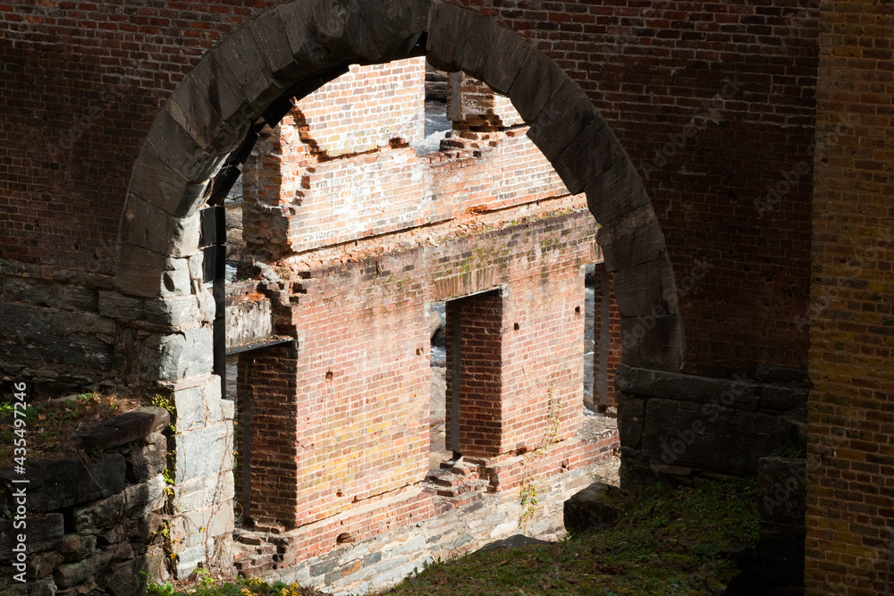 Brick Building Ruins in Georgia, USA