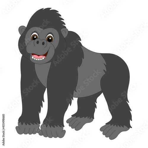 Gorilla icon. Isolated vector  transparent  illustration graphic design