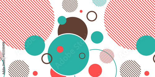 Minimalism concept design background. Abstract round circles illustration. 