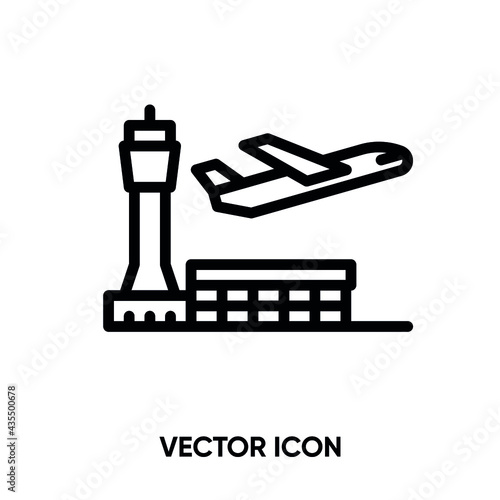 Airport vector icon. Modern, simple flat vector illustration for website or mobile app. Airport symbol, logo illustration. Pixel perfect vector graphics
