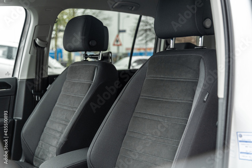 leather/alcantara seat of a modern car photo
