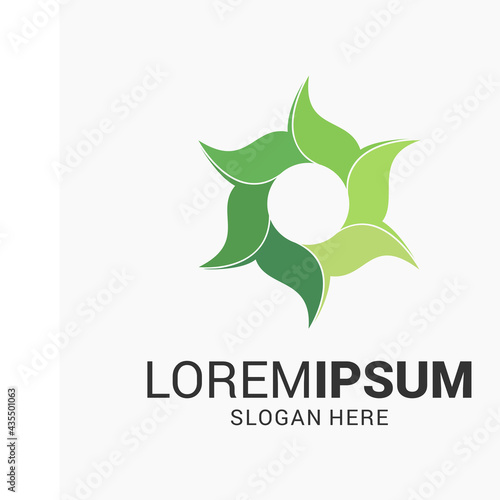 Creative and modern leaf for natural and environment logo design