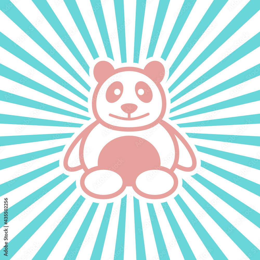 Fototapeta premium panda logo flatdesign vector image