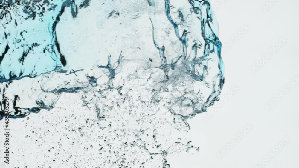 Super slow motion of splashing water isolated on white background. Filmed on high speed cinema camera, 1000 fps. Super slow motion of splashing water isolated on white background. Filmed on high speed cinema camera, 1000 fps.