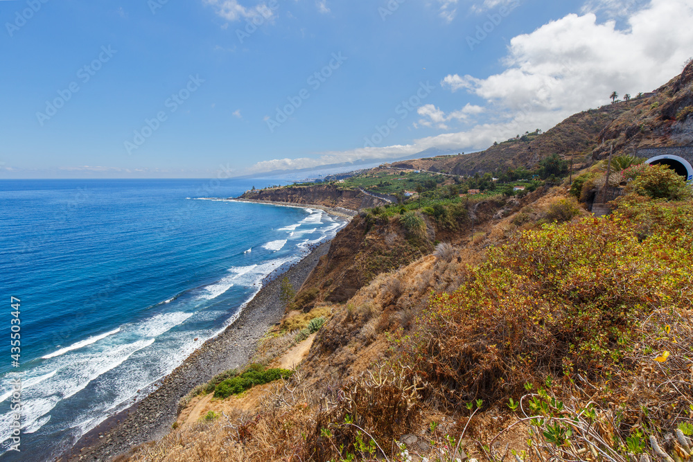 View on surf beach Playa del socorro, Tenerife
