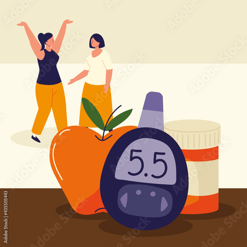 people diabetes glucometer