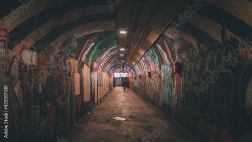 tunnel subway New York City usa people colors urban 