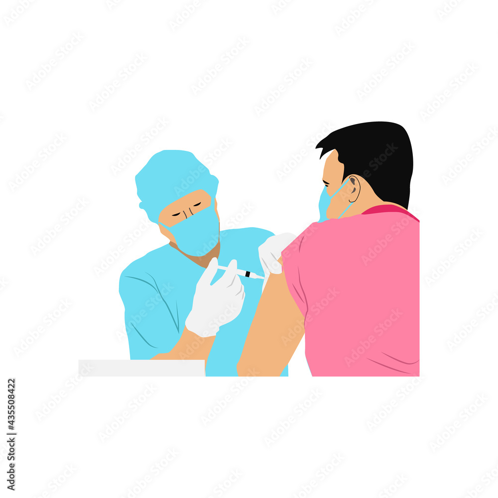 Coronavirus vaccine illustration design vector isolated on white background Coronavirus vaccine illustration design vector isolated on white background