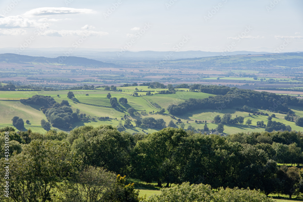 A view of the Cotswolds from high ground