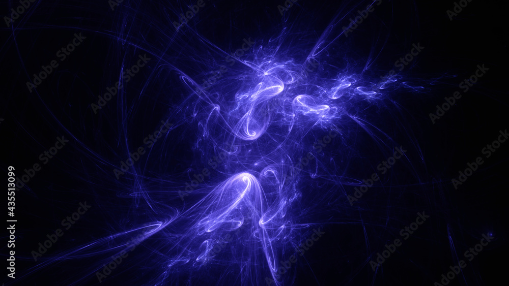 Abstract background, smooth multicolored lines on a black background. Abstract background, smooth multicolored lines on a black background.