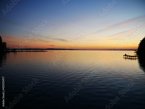 sunset on the lake