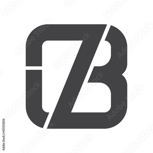 Creative abstract letter bz logo design. Linked letter zb logo design. photo