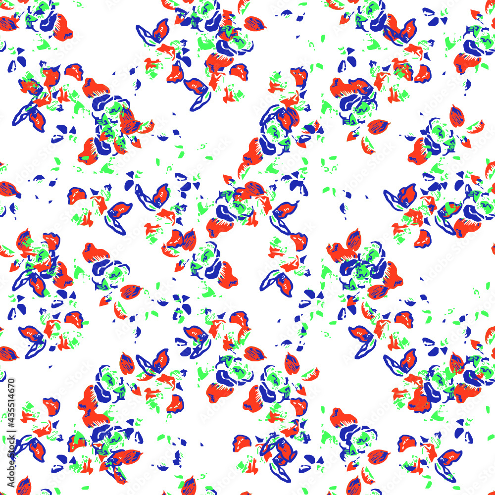 flower confetti on white flower confetti on white