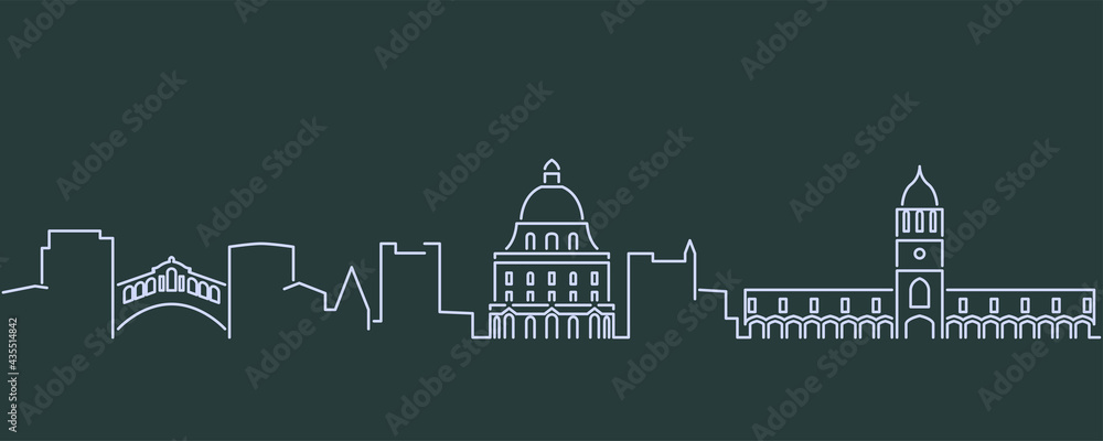 Oxford Single Line Skyline Profile