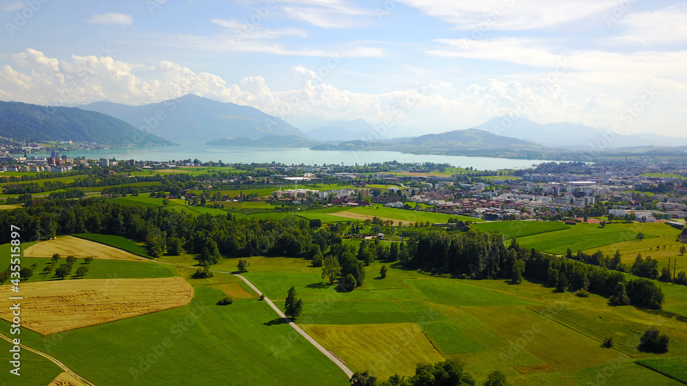 Stunning countryside view of Zug canton