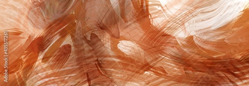 Foto Abstract modern background in brown orange and red terra cotta colors, flowing l