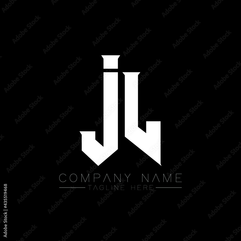 JL logo. JL Letter Logo Design. Initial letters JL gaming's logo icon