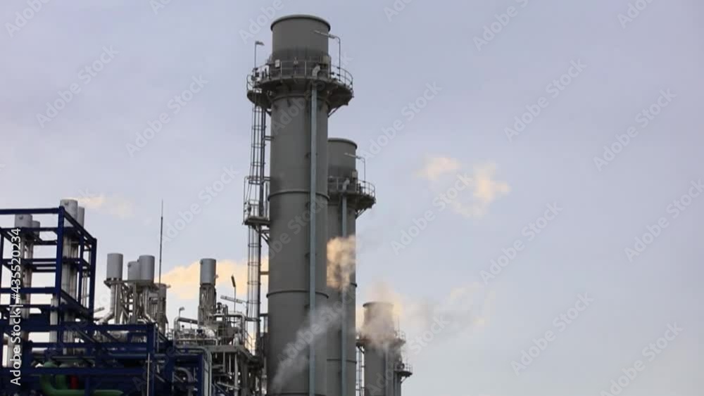Clouse up smokestack of power plant,Technology Medium Power Plant Clouse up smokestack of power plant,Technology Medium Power Plant