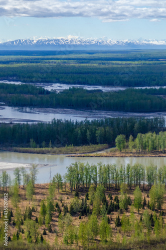 Alaska river from small bush plane © KBDESIGNPHOTO