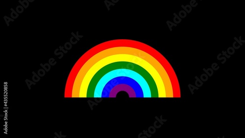 シンプルな虹のアイコン動画