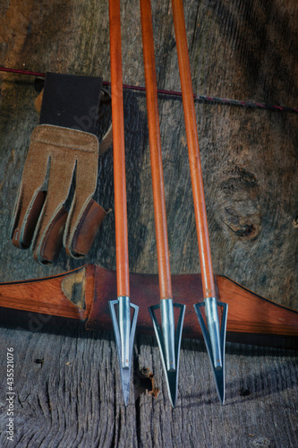 Traditional Bow Hunting Equipment - Vintage Style