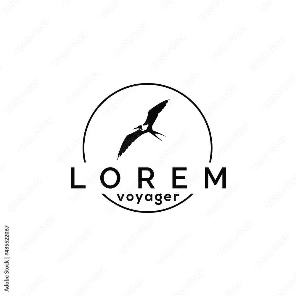 Illustration Vector graphic of voyager bird logo Illustration Vector graphic of voyager bird logo