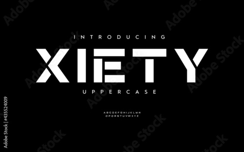 Modern Sport Italic Font. Typeface urban style fonts for technology, digital, movie, logo design. Alphabet Collections
