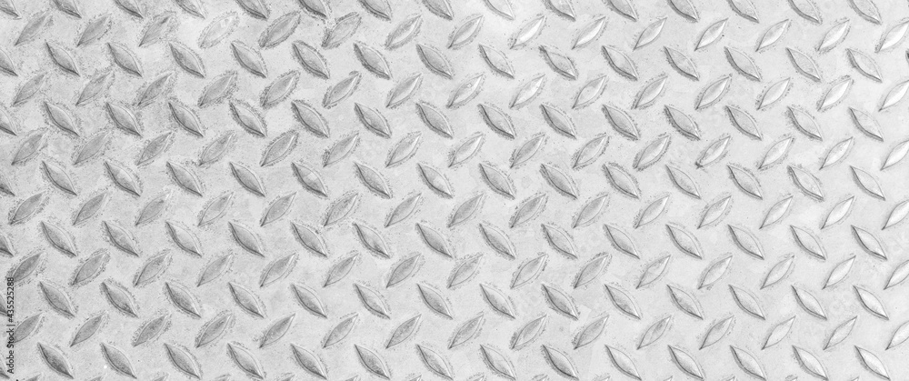 Panorama of Sliver Diamond Steel Plate Floor pattern and seamless background Panorama of Sliver Diamond Steel Plate Floor pattern and seamless background