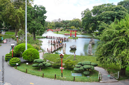 General view of the Japanese garden in Buenos Aires, Argentina, in 2021