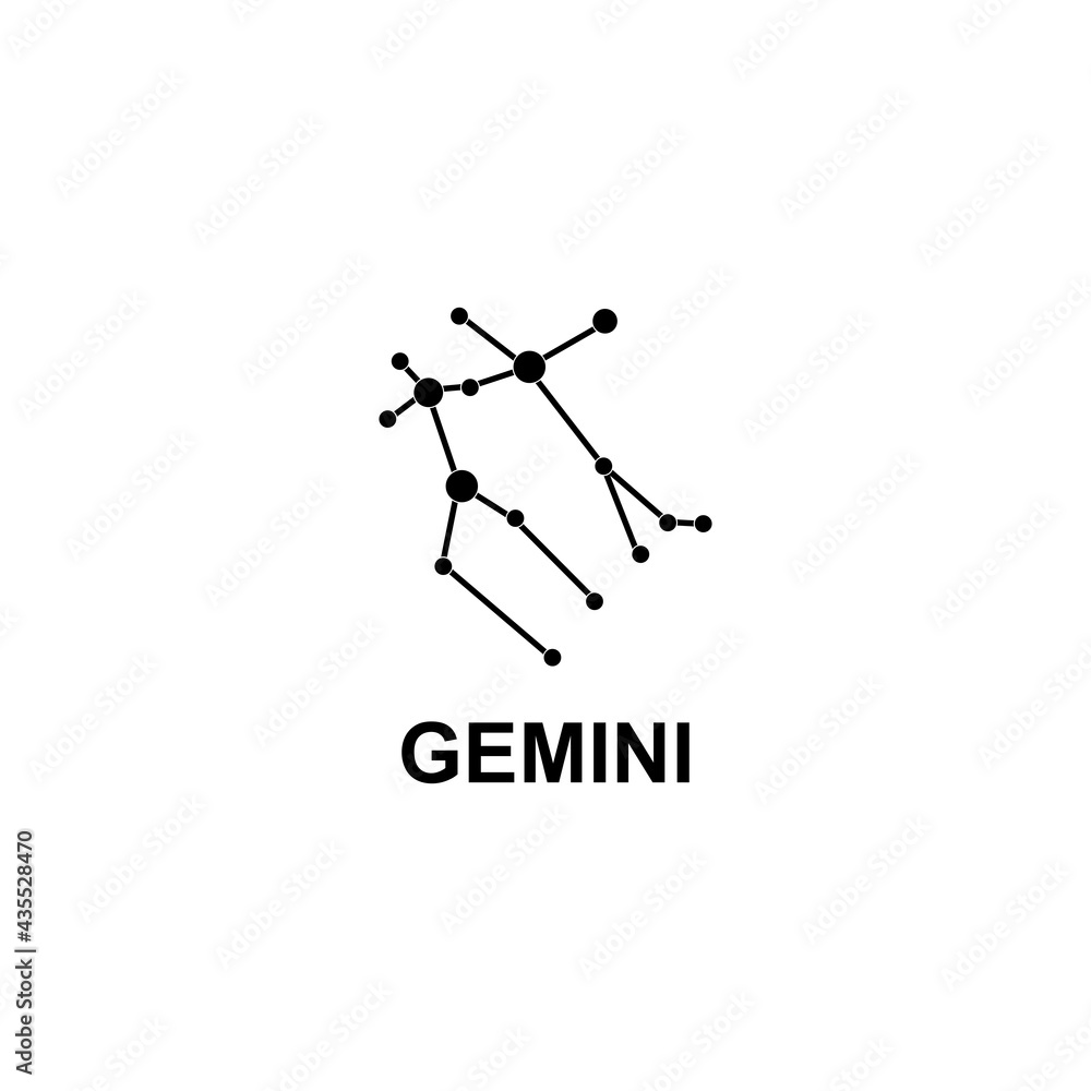 Gemini zodiac constellations icon vector sign symbol Gemini zodiac constellations icon vector sign symbol