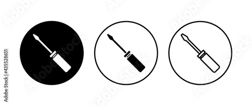 Wallpaper Mural Screwdriver icon set. tools icon vector Torontodigital.ca