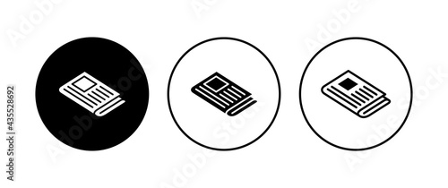 Newspaper icon set. news paper vector sign