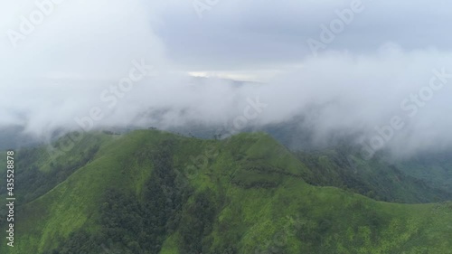 Khao Chang Phueak aerial view cloud and fog  photo