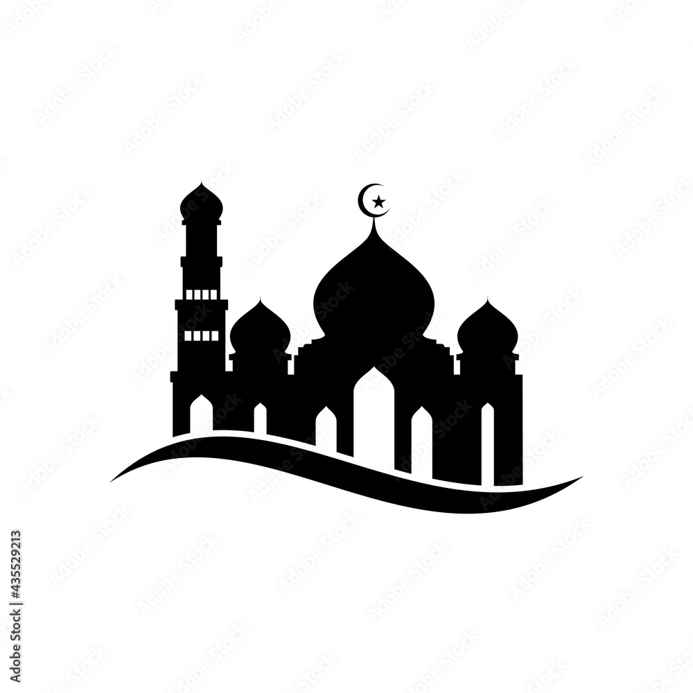 Muslim vector mosque logo design
