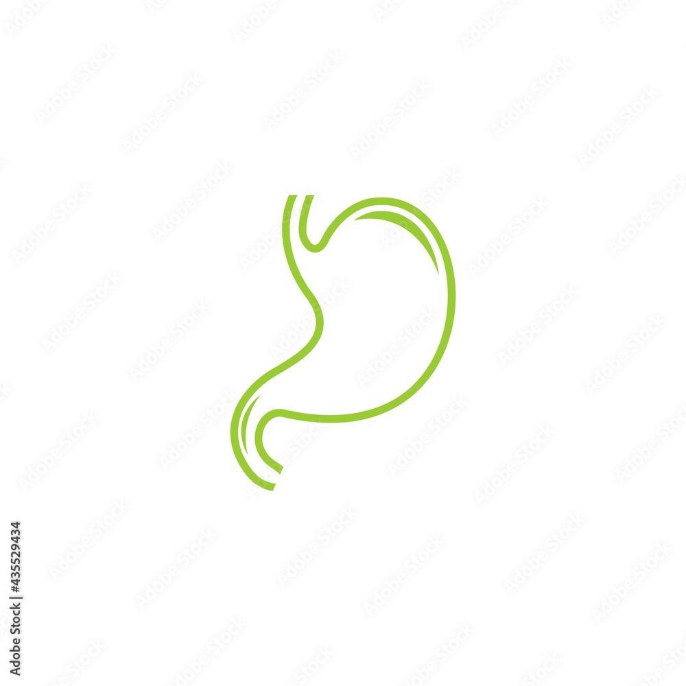 Obraz premium Illustrated icon of the concept of gastric or stomach care 