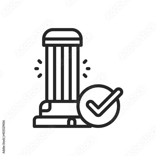 Air purifier outline icons. Vector illustration. Editable stroke. Isolated icon suitable for web, infographics, interface and apps.
