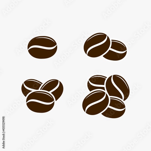 vector coffee bean logo design
