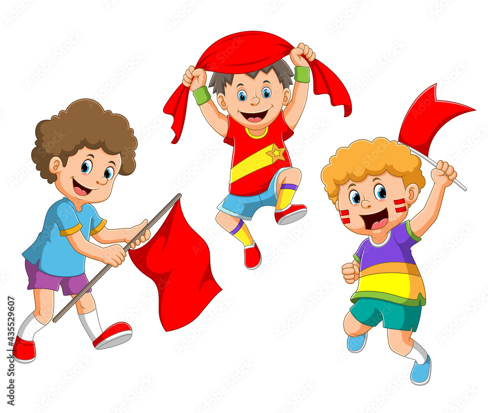 The collection of the boy celebrate and show the support The collection of the boy celebrate and show the support