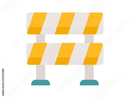 barrier road blockade single isolated icon with flat style