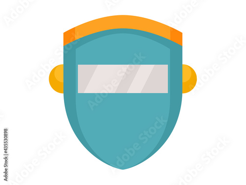 welding mask single isolated icon with flat style
