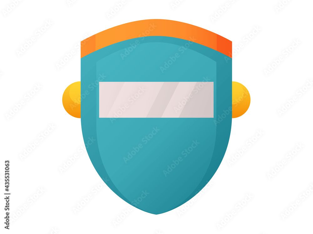 welding mask single isolated icon with smooth style