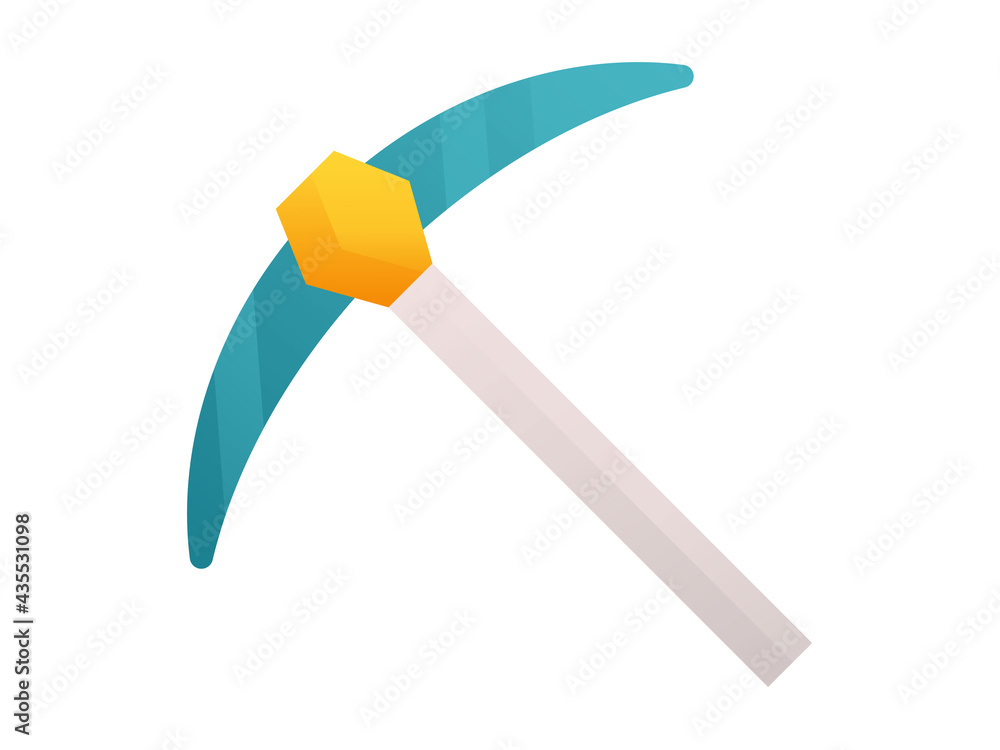 mining axe hammer single isolated icon with smooth style mining axe hammer single isolated icon with smooth style
