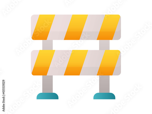 barrier road blockade single isolated icon with smooth style