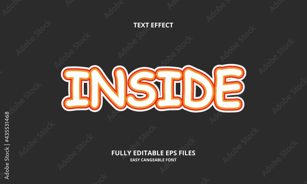 Editable text effect inside title style Editable text effect inside title style