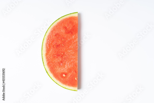 Slice the watermelon on a white background